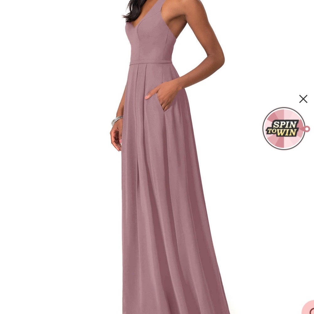 Azazie Mini Dusty Rose bridesmaid dress